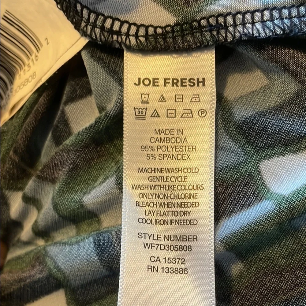 🇨🇦 Joe Fresh Geometric Patterned Black Sleeveless Dress, women's size M - Picture 14 of 15
